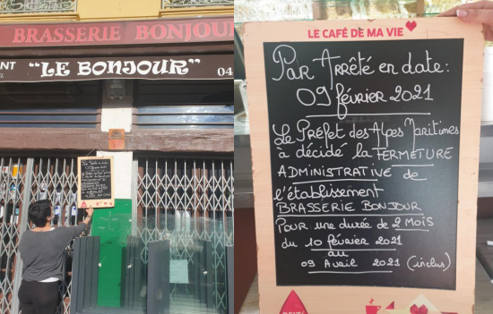 La brasserie « Le Bonjour » victime du Covid